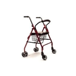 Andador A221 Rollator Freno Push Rojo