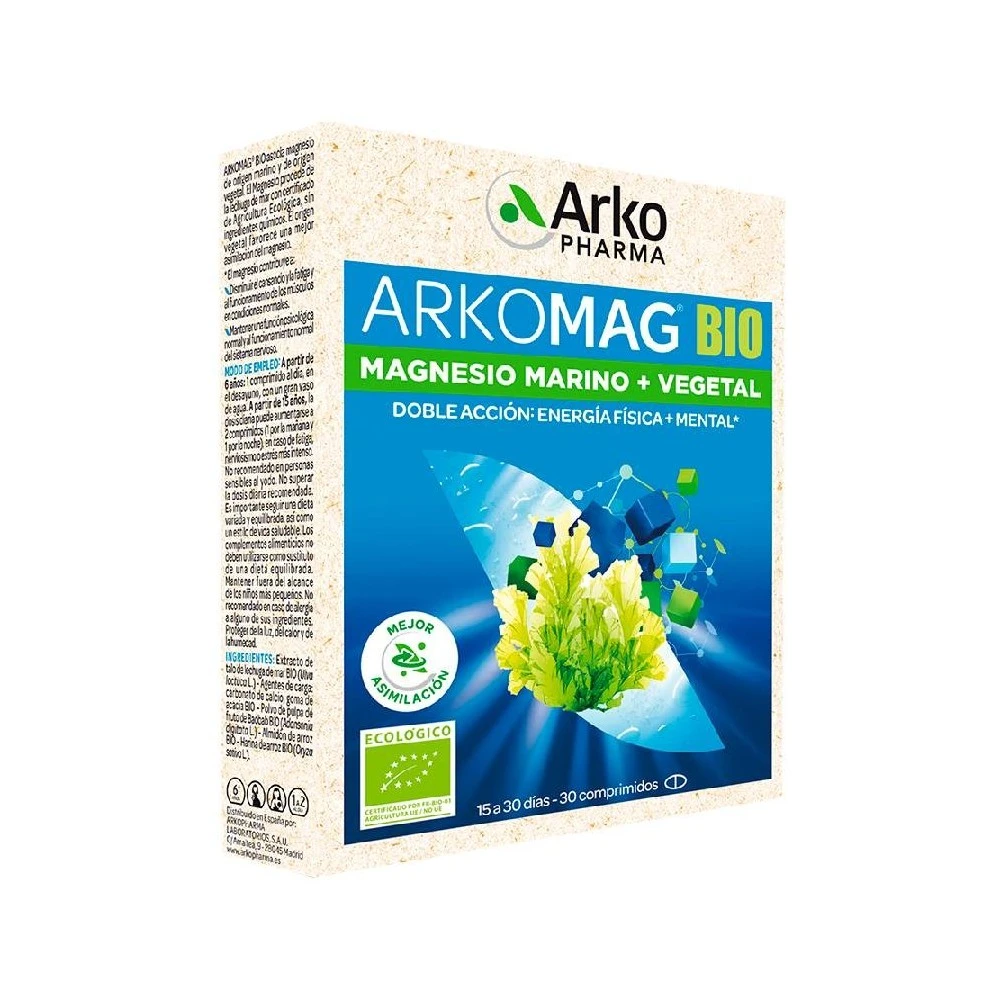 Arkomag® Doble Magnesio Bio 30 Comp 2 Arkomag® Doble Magnesio Bio 30 Comp - Imagen 2