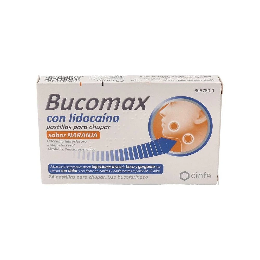 Bucomax Lidocaina 24 Pastillas Para Chupar Naran 1 Bucomax Lidocaina 24 Pastillas Para Chupar Naran