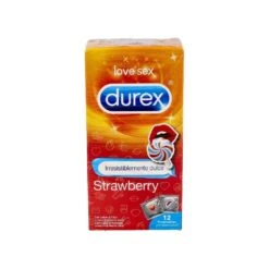 Durex Strawberry Preservativos 12 Uds -Farmacia de Jaime durex strawberry preservativos 12 uds 1