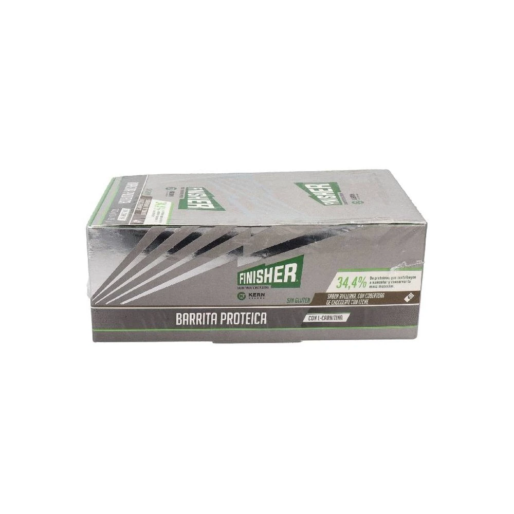 Finisher 20 Barritas Proteicas Chocolate Y Avellana Con L-Carnitina 2 Finisher 20 Barritas Proteicas Chocolate Y Avellana Con L-Carnitina - Imagen 2