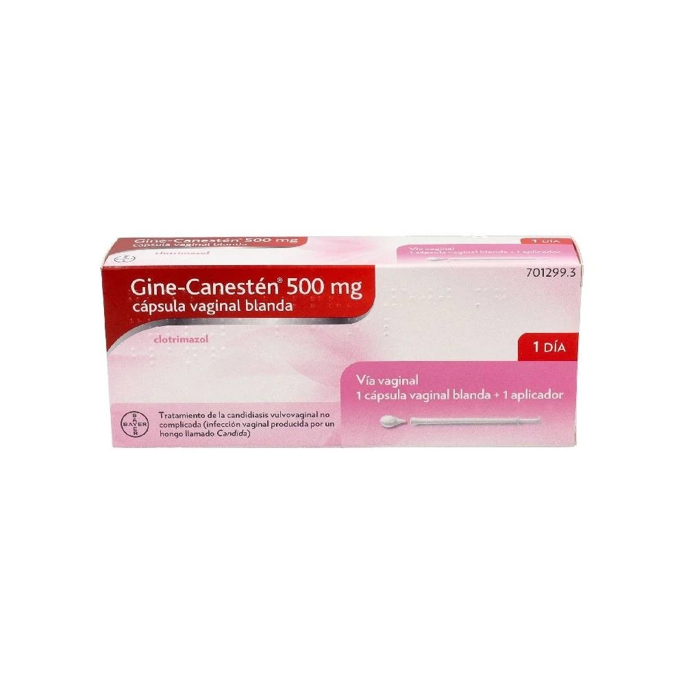 Bayer Gine-Canesten 500 Mg 1 Capsula Vaginal Blanda 1 Bayer Gine-Canesten 500 Mg 1 Capsula Vaginal Blanda