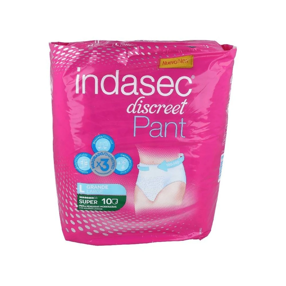 Indasec Pant Super Talla Grande 10 Uds 1 Indasec Pant Super Talla Grande 10 Uds